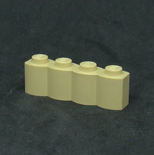 Lego kostička 1x4 - béžová