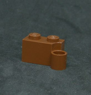 Lego kostička speciální 1x2 - hnědá - reddish brown