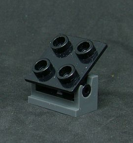 Lego kostička+destička - pant - černá+tmavě šedá