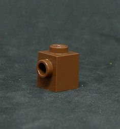 Lego kostička 1x1 s nopem na jedné straně - hnědá - reddish brown