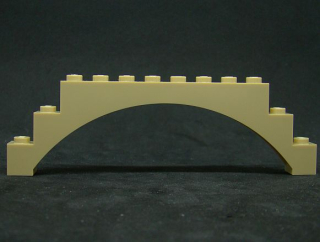 Lego oblouk - klenba 1 x 12 x 3 - béžový 