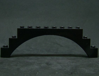Lego oblouk - klenba 1 x 12 x 3 - černý 