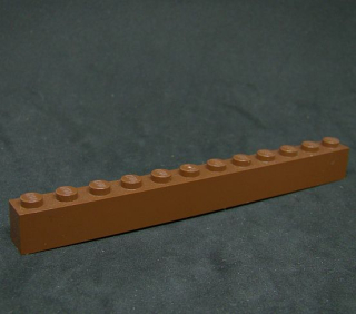 Lego kostička 1x12 hnědá - reddish brown