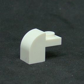 Lego kostička speciální 1 x 2 x 1 1/3 - bílá