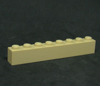 Lego kostička 1x8 béžová