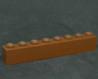 Lego kostička 1x8 hnědá - reddish brown