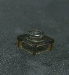 Lego destička 1x1 průhledná černá