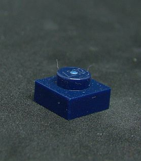 Lego destička 1x1 tmavě modrá