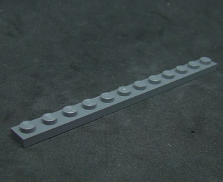 Lego destička 1x12 tmavě šedá - dark bluish gray