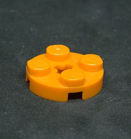 Lego destička kulatá 2x2 oranžová