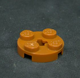 Lego destička kulatá 2x2 tmavě oranžová