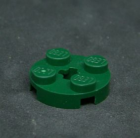 Lego destička kulatá 2x2 tmavě zelená