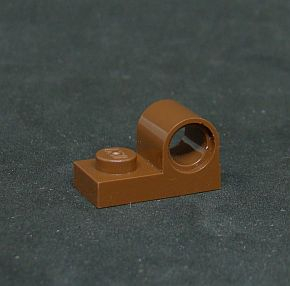 Lego destička speciální s otvorem 1x2 - hnědá
