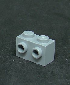 Lego kostička speciální 1x2 s nopy - světle šedá - light bluish gray
