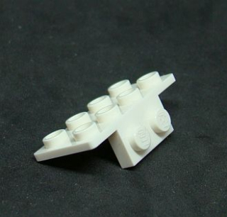 Lego destička speciální 1 x 2 - 2 x 4 - bílá