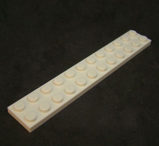 Lego destička 2x12 bílá