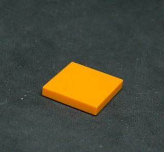 Lego destička hladká 2x2 - oranžová