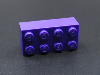 Lego®kostka 2x4 - tmavě fialová 