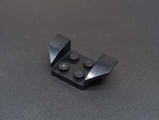 Lego blatník s křídly černý 2x4