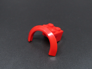 Lego blatník oblouk kruhový červený 4x2 1/2x1 2/3 