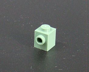 Lego kostička 1x1 s nopem na jedné straně - sand green