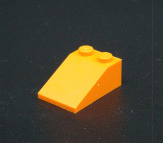 Lego šikmá kostka 33° 3x2 oranžová