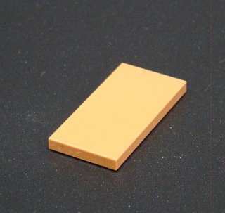 Lego destička hladká 2x4 - medium nougat