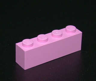 Lego kostička 1x4 jasně růžová