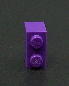 Lego kostička 1x2 tmavě fialová