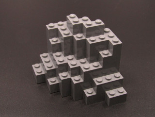 Lego skála 8 x 8 x 6 tmavě šedá - dark bluish gray
