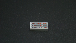 Lego destička hladká 1x2 světle šedá - light bluish gray s potiskem