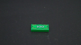 Lego destička hladká 1x2 zelená - bankovka