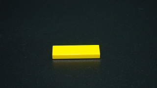 Lego destička hladká 1x3 - žlutá