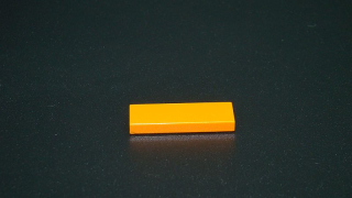 Lego destička hladká 1x3 - oranžová