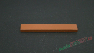 Lego destička hladká 1x6 hnědá - reddish brown