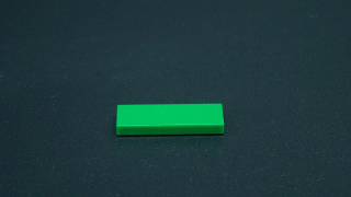 Lego destička hladká 1x3 - zelená