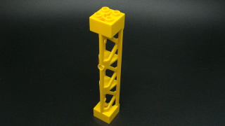 Lego podpěra 2 x 2 x 10 - žlutá
