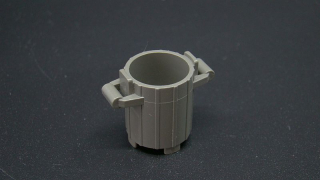 Lego odpadkový koš s 2 držáky - tmavě šedý - dark gray