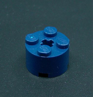 Lego kostička kulatá 2x2 tmavě modrá