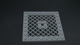 Lego destička 8x8 s mřížkou - tmavě šedá - dark bluish gray