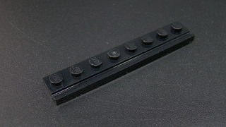 Lego destička speciální s drážkou 1x8 - černá