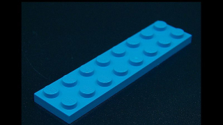 Lego destička 2x8 tmavá azurová