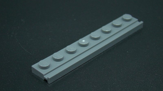 Lego destička speciální s drážkou 1x8 - tmavě šedá - dark bluish gray