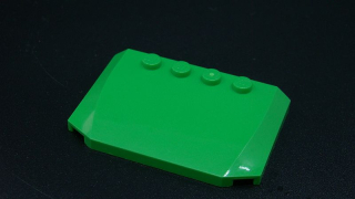 Lego destička-střecha 4 x 6 x 2/3 - jasně zelená