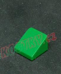 Lego šikmá kostička 1x1 zelená