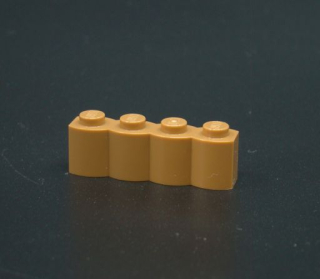 Lego kostička 1x4 - Palisáda - medium nougat