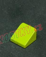 Lego šikmá kostička 1x1 světle zelená - lime