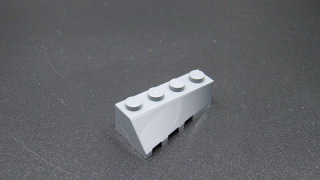 Lego kostička šikmá 45° - zkosená - pravá - tmavě šedá - dark bluish gray