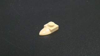 Lego destička speciální se zubem 1x1 - béžová