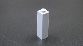 Lego kostka vysoká 1x1x3 - světle šedá - light bluish gray